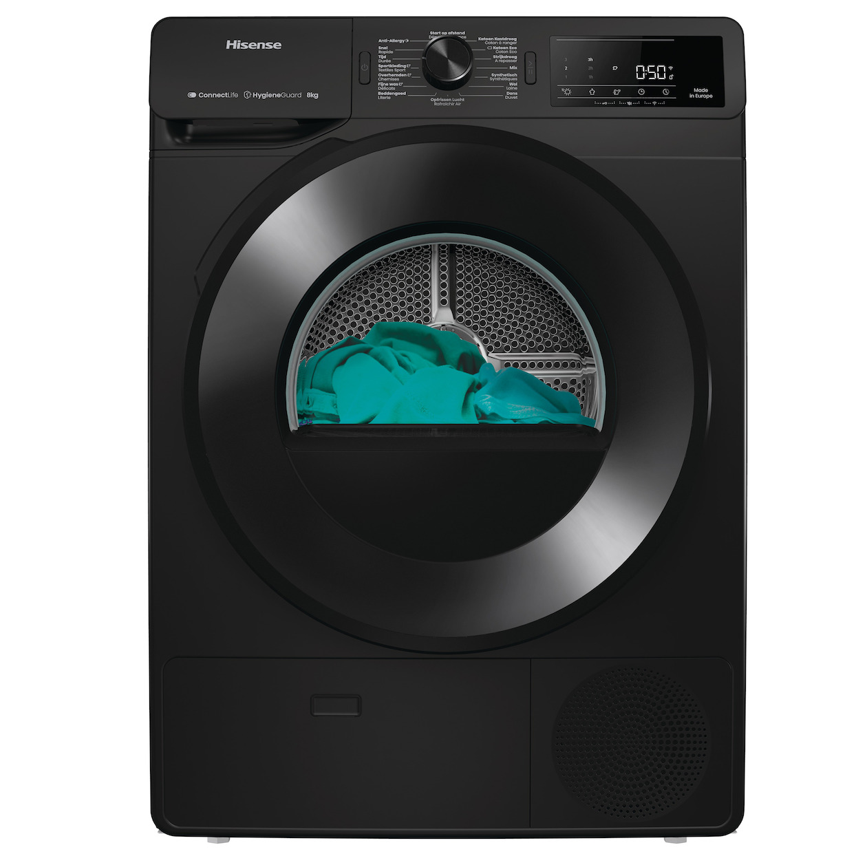 Hisense DH3V800UB/BLX Warmtepompdroger Zwart