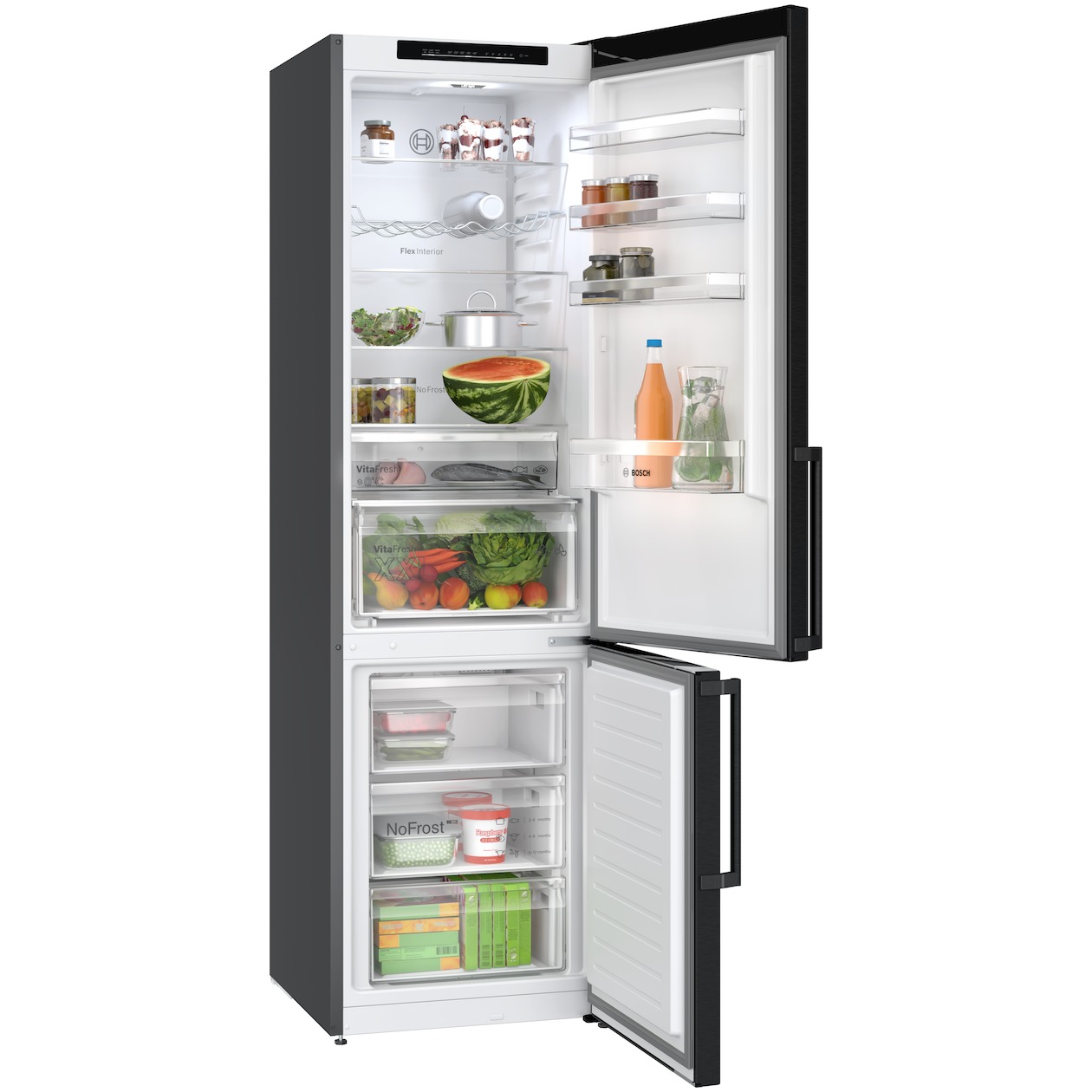 Bosch KGN39VXAU Koel-vriescombinatie Zwart