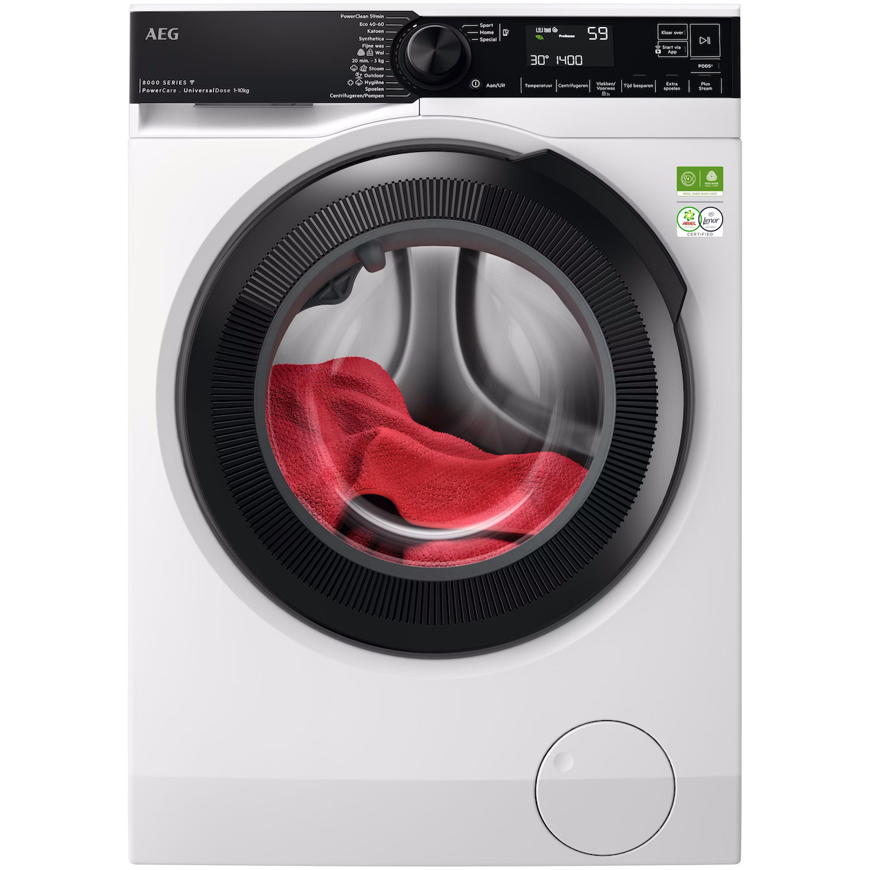 AEG LR86XDOSE Wasmachine Wit