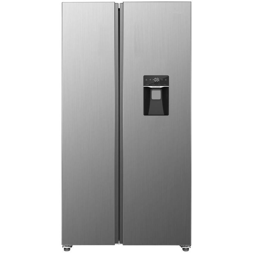 Exquisit SBS146-WS-040ES Amerikaanse koelkast Zilver