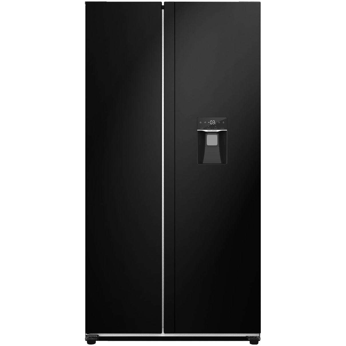 Exquisit SBS239-WS-EB Amerikaanse koelkast Zwart