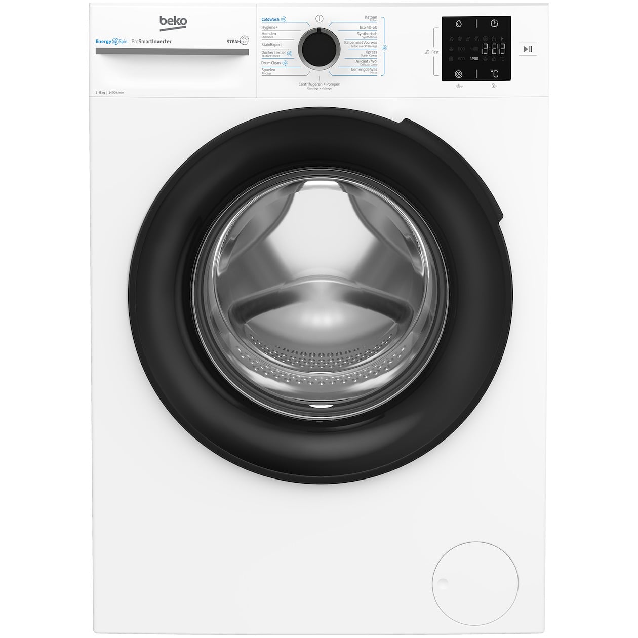 Beko BM3WFT3841W Wasmachine Grijs